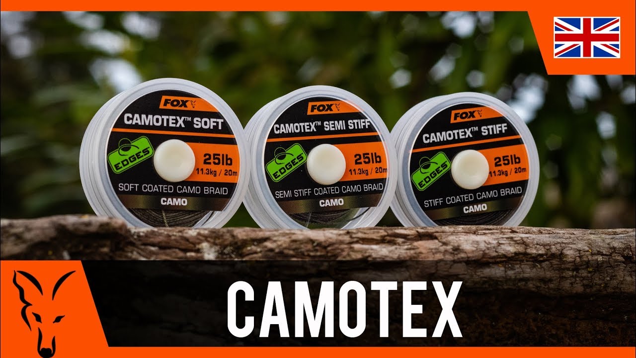 Fox Edges Camotex Stiff Hooklink Material Dark Camo 20lb 20m Carp fishing 