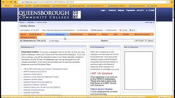 Access Library Databases