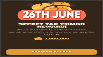 June 26 MemeFi Secret Tap Combo Reward | Claim Now