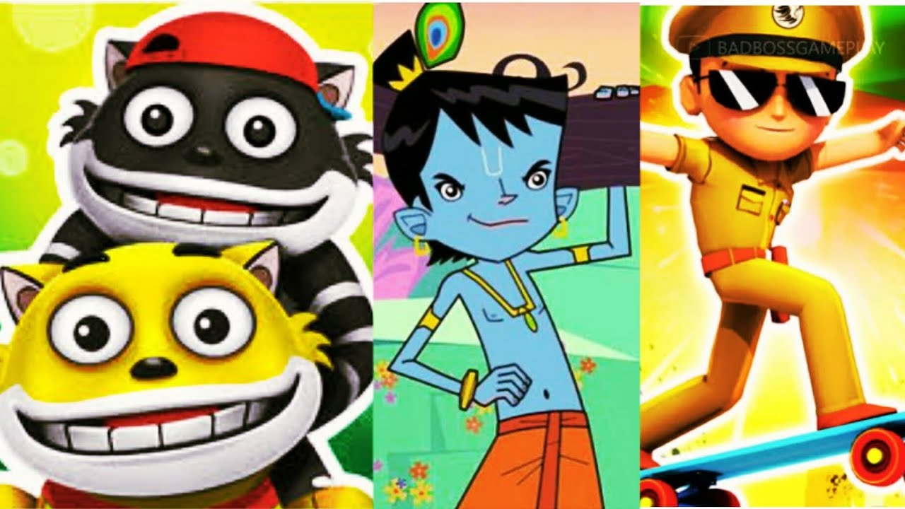 Honey bunny ka jhoolmaal & krishh run krishh and little Singham super skater - android gameplay