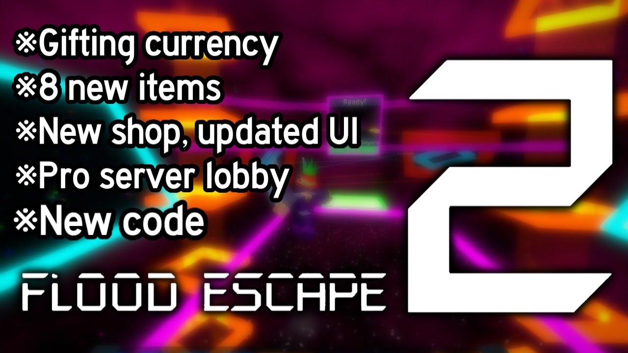 Flood Escape 2 Update New Pro Server Lobby New Code Etc Youtube - roblox i flood escape 2 l ghost in the server youtube