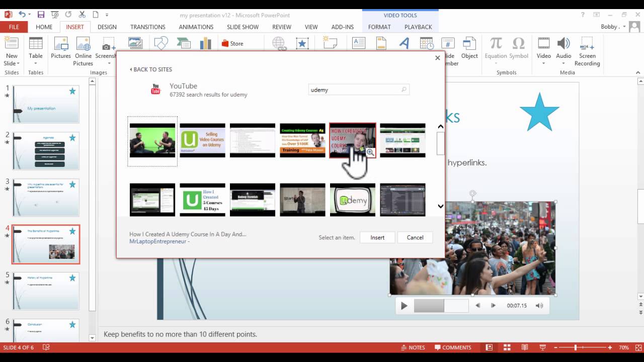 how to add video presentation to powerpoint