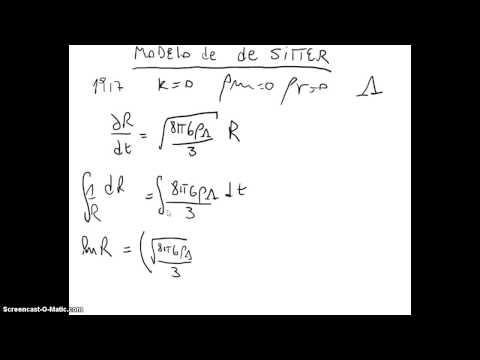 80 Teoría de la Relatividad - Cosmología - Modelo de Universo de Sitter