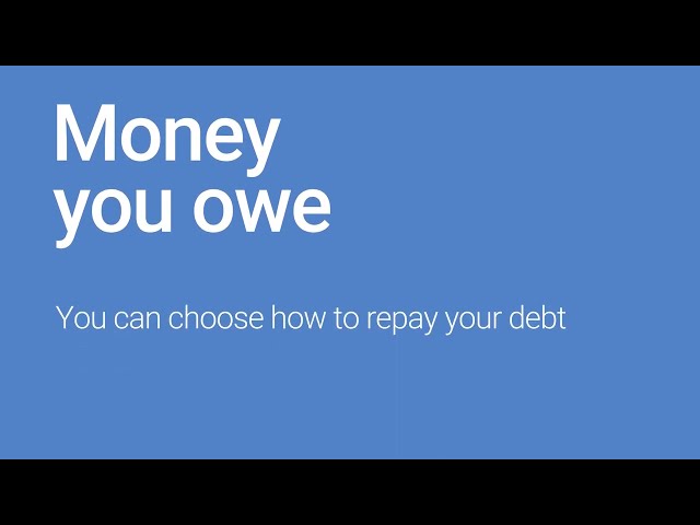 Money you owe - Centrelink online account