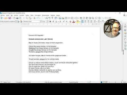 Deutsch, aber rapidito - Kausalsatz mit da