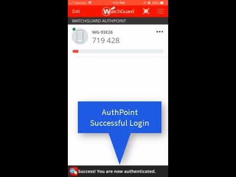 WatchGuard AuthPoint iPhone Login Demo