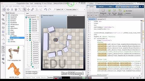 Simulation V-Rep & Matlab Control Code