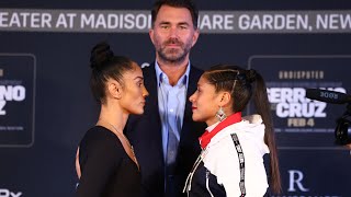 Amanda Serrano vs. Erika Cruz • FULL FACE OFF | DAZN & Matchroom Boxing