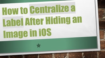 How to Centralize a Label After Hiding an Image in iOS