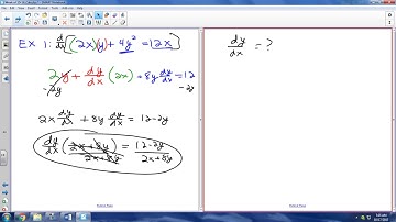 AP Calc - Examples from 2.5 - Implicit Differentiation