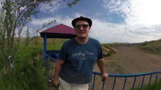 Natural spring. Aktobe region. The video is 360 degrees.