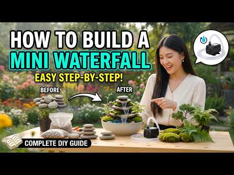How to Build a Mini  Fountain | How to Build a Mini Waterfall! (Easy Step-by-Step DIY) 💧