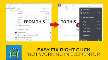 EASY FIX - right click not working in elementor wordpress