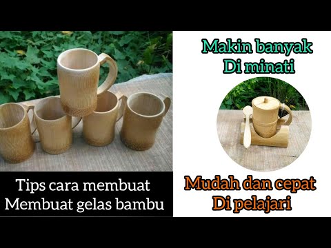  gelas  bambu  kebumen unik  dan kreatif kerajinanbambu unik  