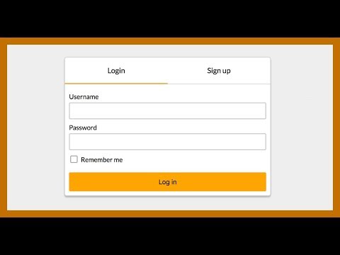 Episode 1: Login / Signup panel in css and javascript