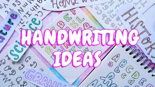 DIFFERENT HANDWRITING STYLES for SCHOOL PROJECTS 🌜 CUTE WAYS TO WRITE LETTERS and TITLES