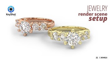 Sample of Ready-made Scene Setups for Jewelry KeyShot 3D Rendering