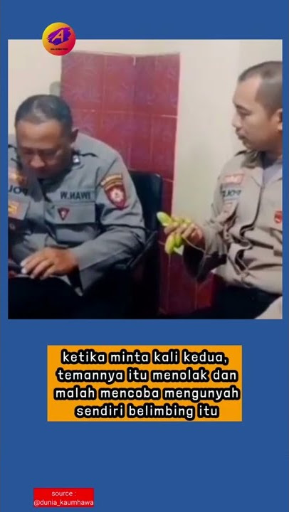 Ngakak lucu, aksi dua polisi makan belimbing wuluh, endingnya pecah beuddd #fyp #cantik #lucu #viral