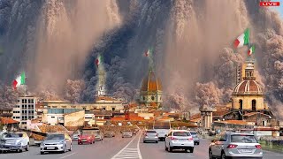 Naples panic:1 hour after warning Campi Flegrei volcano eruption,as earth rises,rumbling across land
