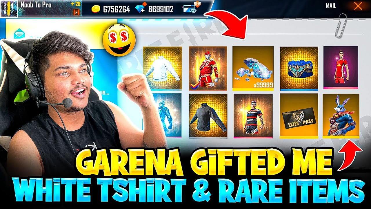 Garena Gited Me New White T-shirt New Bundles😻❤️ And 50,000 Diamonds💎 -Garena Free Fire
