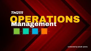 TM2111 - Operations Management-Aggregate planning