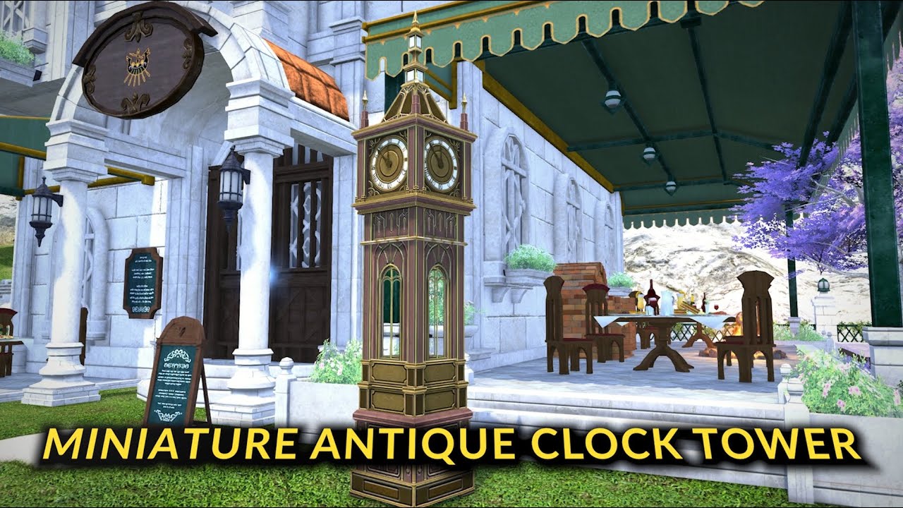 FFXIV Miniature Antique Clock Tower Housing Item YouTube