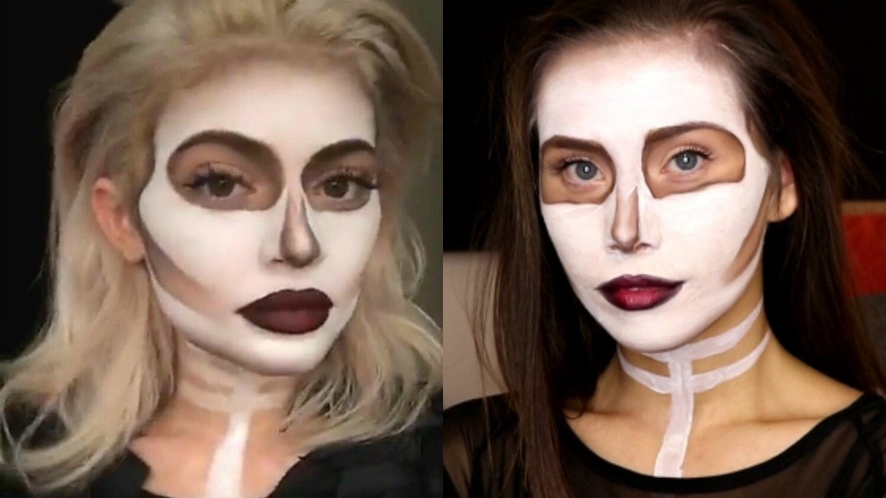 KYLIE JENNER INSPIRED SKULL HALLOWEEN TUTORIAL 2016 YouTube