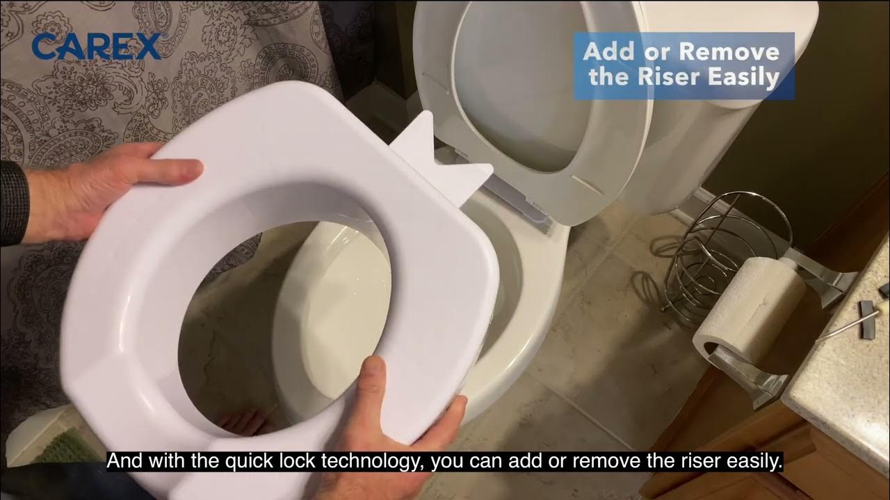 Carex QuickLock Raised Toilet Seat YouTube