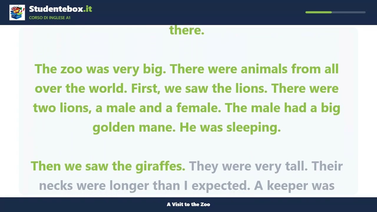 Video thumbnail: A Visit to the Zoo — English A1