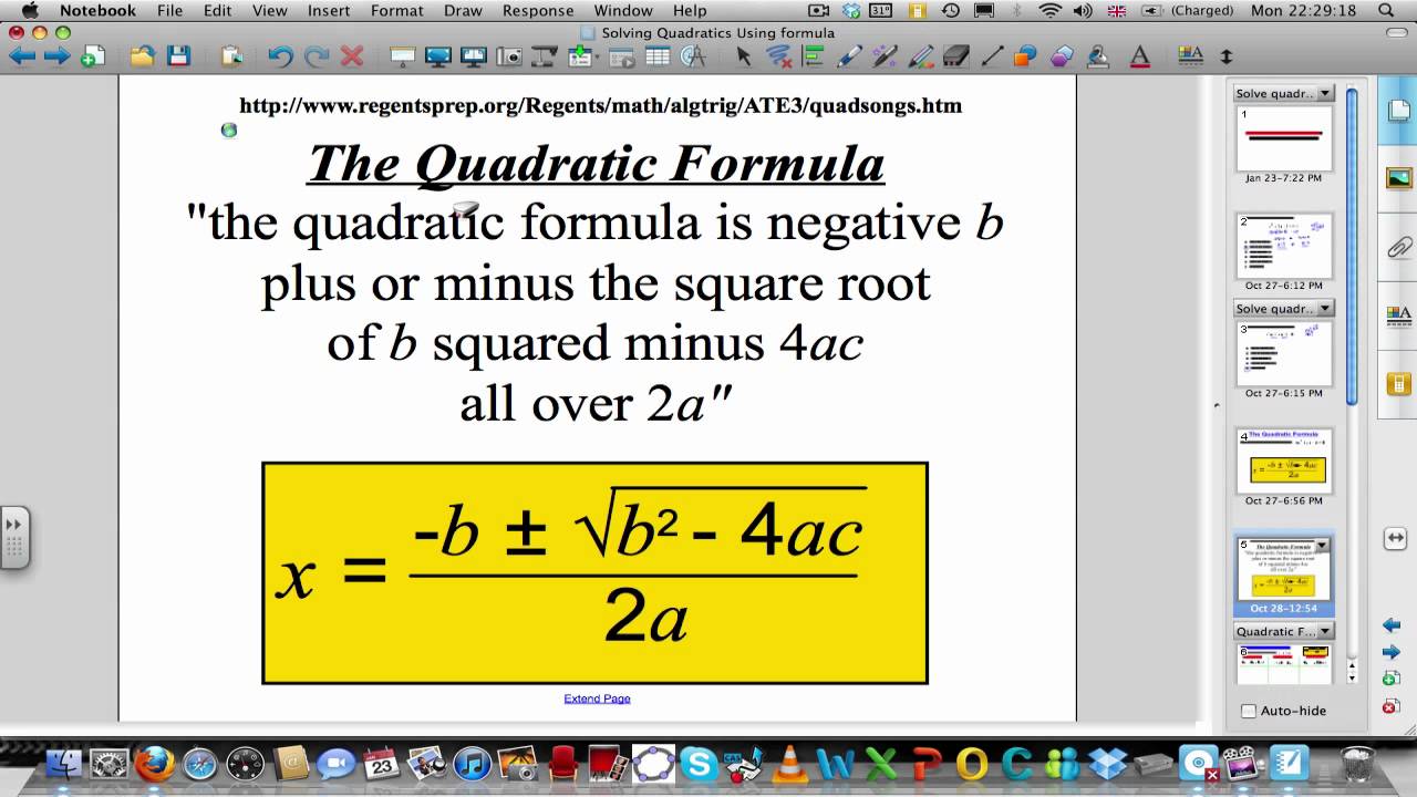 quadratic equations