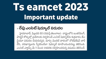 Ts eamcet 2023 notification update