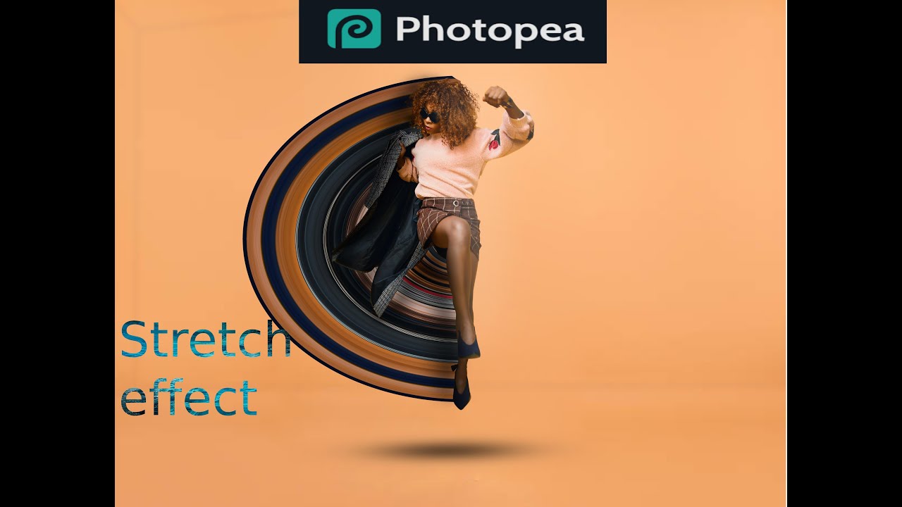 Stretching effect online photopea tutorial|| without download photoshop