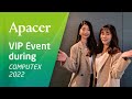 Booth tour guide  apacers vip event during computex 2022