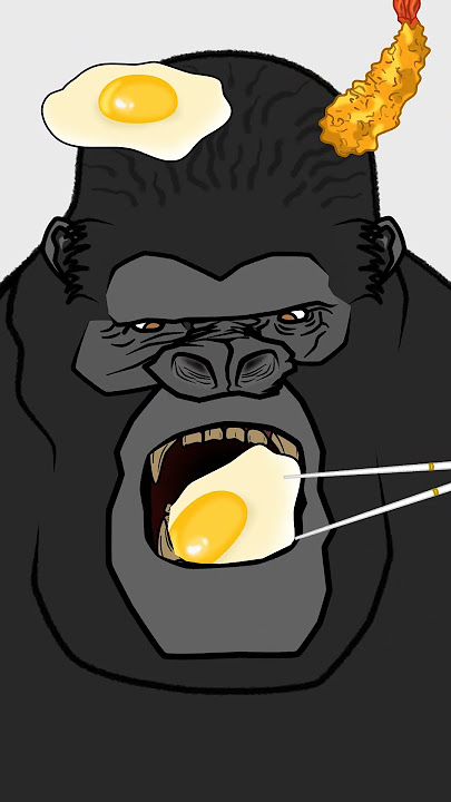 #shorts KING KONG eating😮 #animation #kvakaanimation