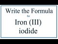 Iron III Iodide and Ionic Compounds