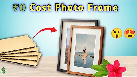 ₹0 Cost photo frame ||cardboard se photo frame kaise banane||DIY