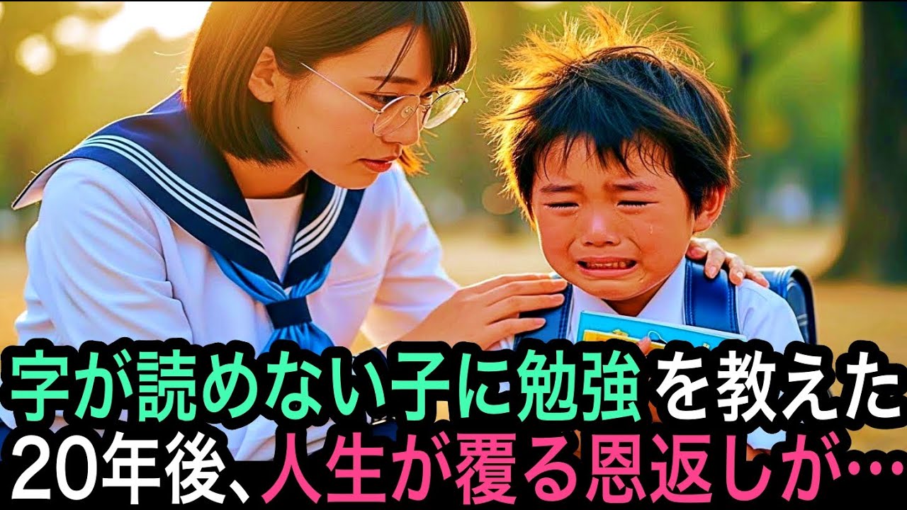 「妹に絵本を読んであげたい…」字が読めず、いじめられていた少年を助けた女子高生の“たった一度の優しさ”が、20年後とんでもない奇跡を起こす——