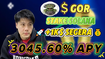 Stake GOR token — jana 3045.60% APY dengan Gorbagana solana terbaik
