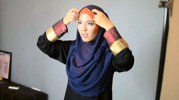 cara pemakaian instant shawl ameera no 2