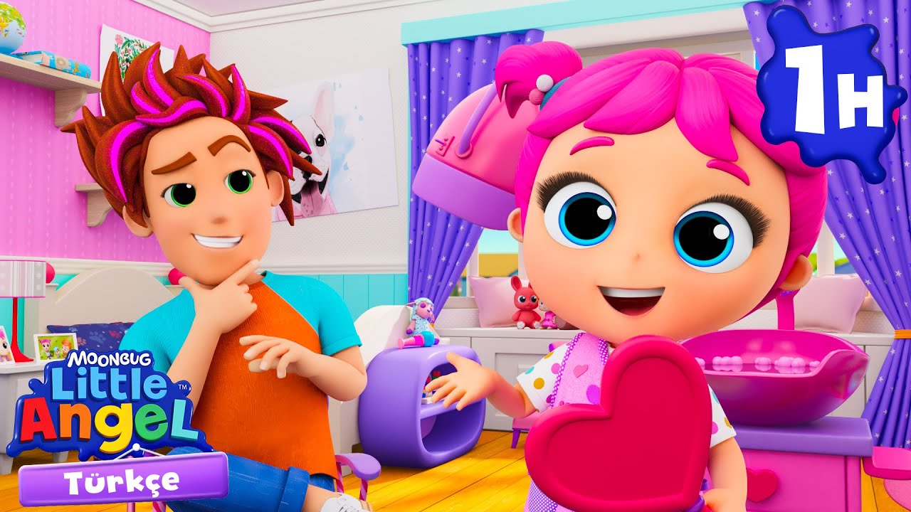 🧴 Saçımızı Böyle Yıkarız | Little Angel | Çocuk Çizgi Filmleri | Moonbug Kids Türkçe