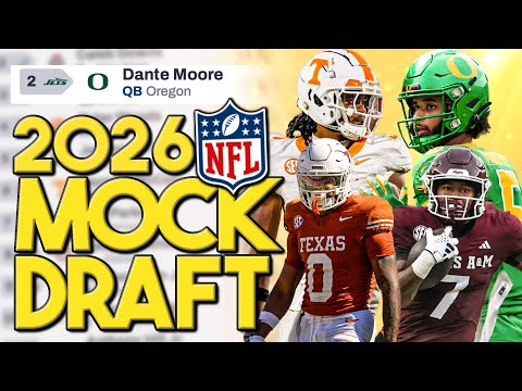 2026 NFL 2-Round Mock Draft | Raiders Take Mendoza #1, Jets Land Dante Moore, Jeremiyah Love Top-3