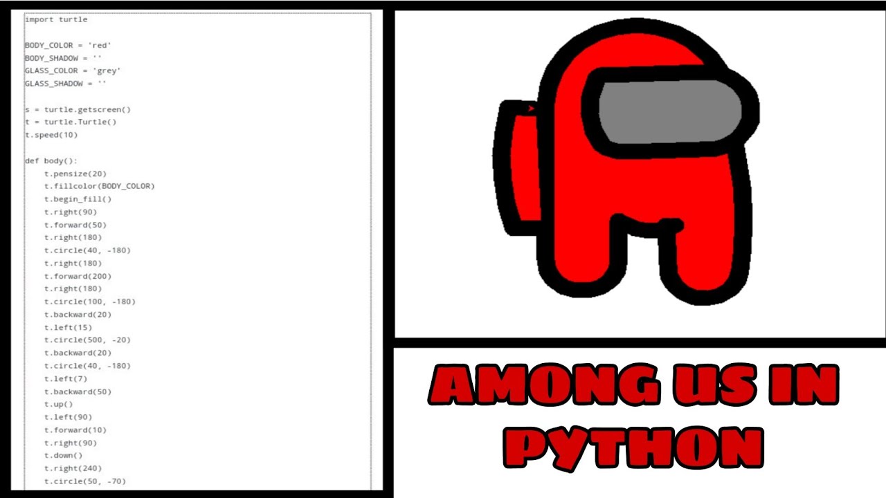 Drawing Among Us Character in Python! 