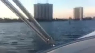 Retard driving boat into a larger boats wake