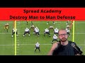 Spread Academy - How to ALWAYS beat Man Defenses.