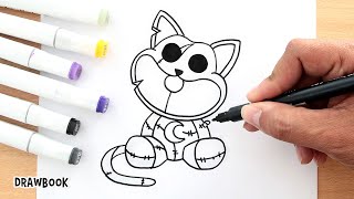 How to draw RUINED CATNAP {Drawing Ruined Critters} | Poppy Playtime