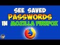 How to see saved Password in Mozilla Firefox | Saved Password in Firefox