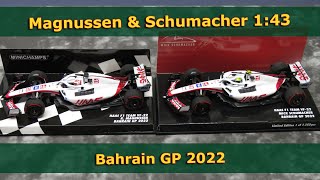 Mick Schumacher & Kevin Magnussen - Haas VF-22 - Bahrain GP 2022 - Minichamps 1:43 model cars