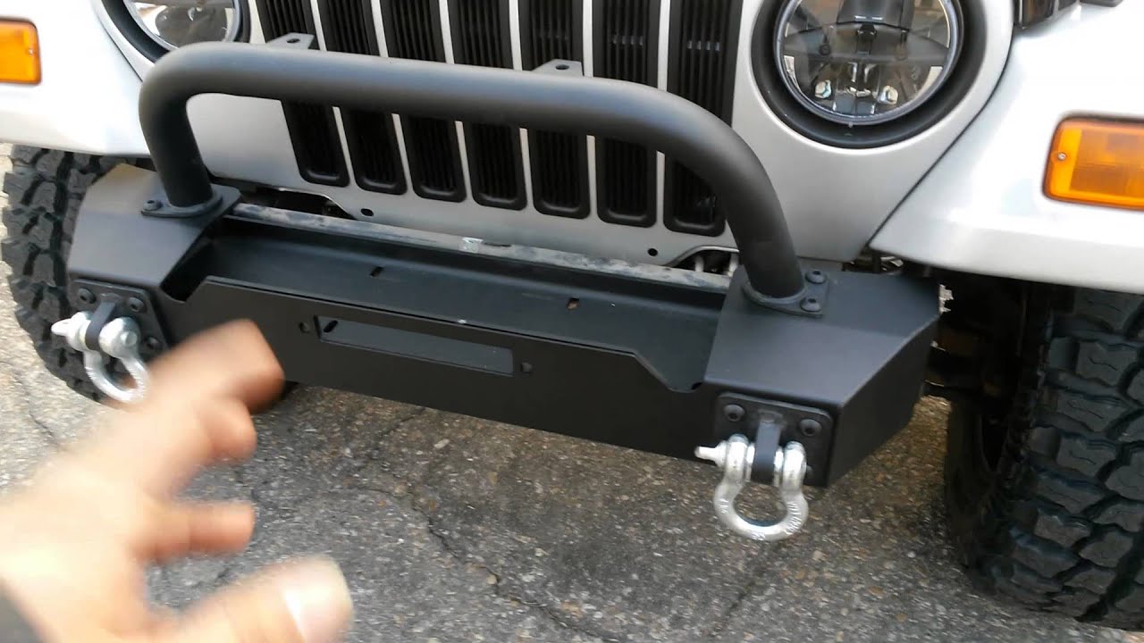 Jeep Jk Front Bumper >> Rough Country TJ Wrangler Stubby Bumper and Light Bar, Look and Review! - YouTube Jeep Jk Front Bumper >> Rough Country TJ Wrangler Stubby Bumper and Light Bar, Look and Review! - YouTube