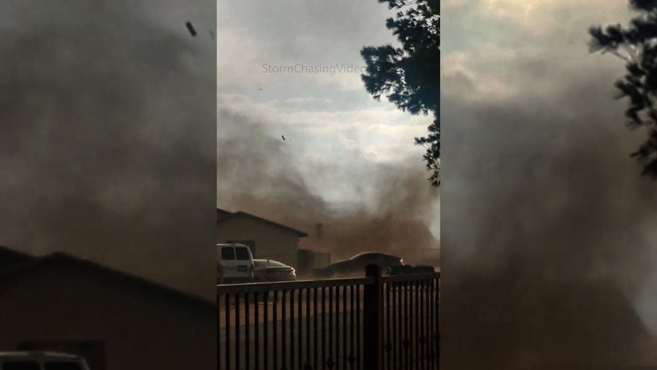 Twister Style Dust Devil Hits Home! #shorts