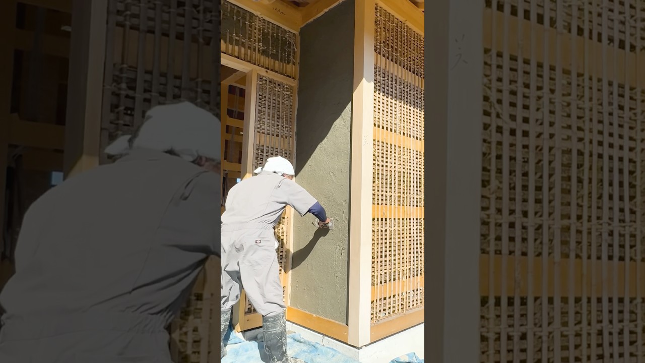【日本の伝統 竹小舞と土壁】#大工 #伝統建築 #土壁 #carpenter #woodworking